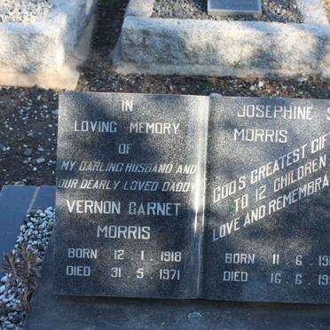 MORRIS Vernon Garnet 1918-1971 &amp; Josephine S. 1918-1991