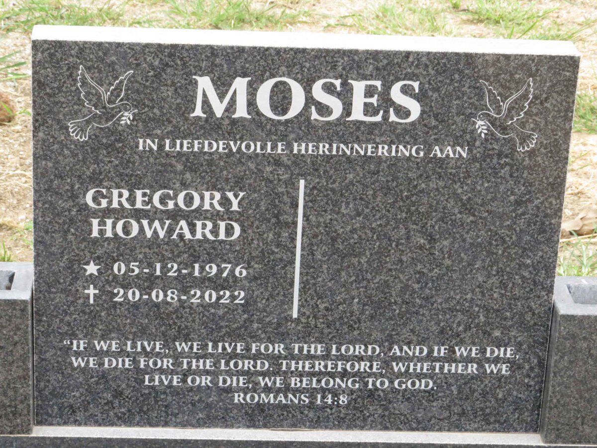 MOSES Gregory Howard 1976-2022