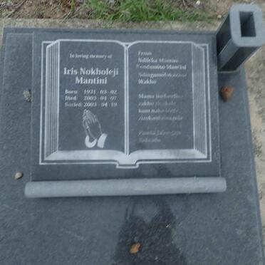 MANTINI Iris Nokholeji 1931-2003