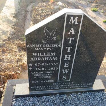 MATTHEWS Willem Abraham 1967-2020