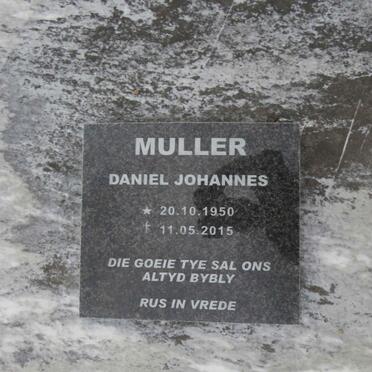 MULLER Daniel Johannes 1950-2015