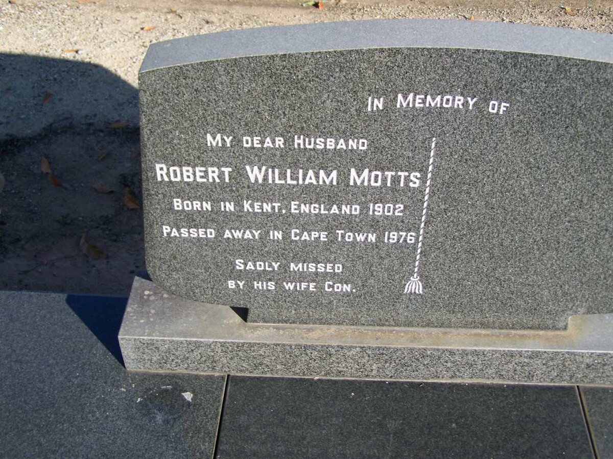 MOTTS  Robert William 1902-1976