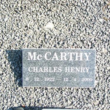McCARTHY Charles Henry 1922-2000