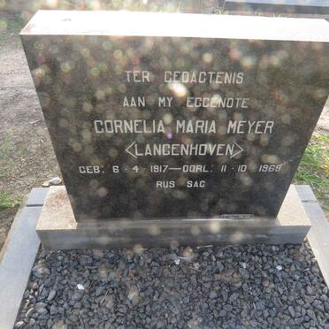 MEYER Cornelia Maria nee LANGENHOVEN 1917-1969