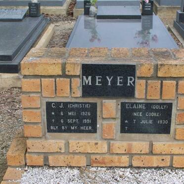 MEYER C.J. 1926-1991 :: MEYER Elaine, nee COOKE 1930-