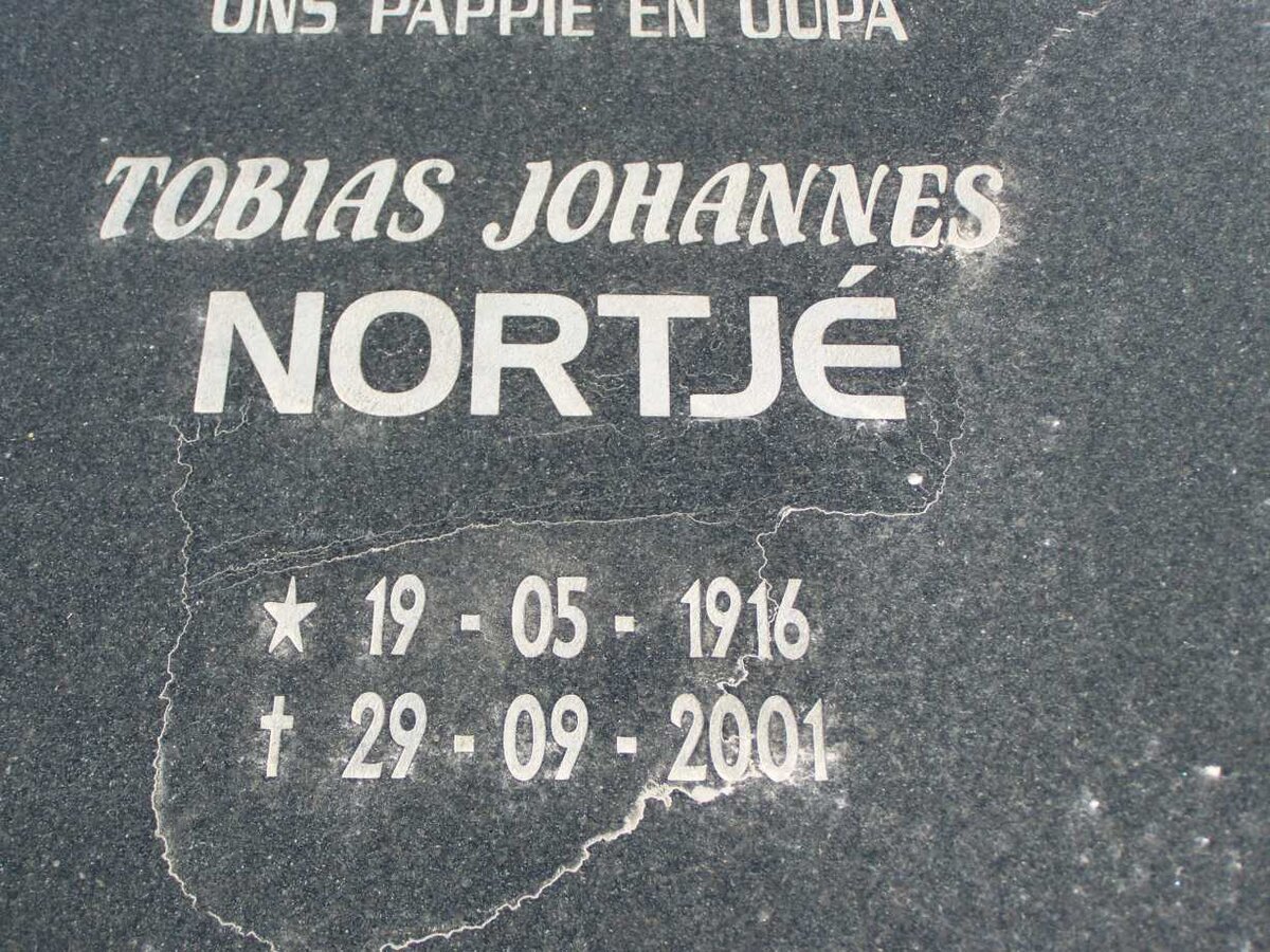 NORTJE Tobias Johannes 1916-2001