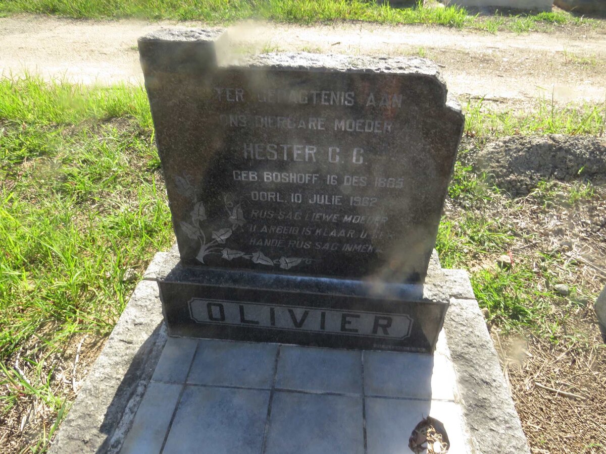 OLIVIER Hester C.C. nee BOSHOFF 1885-1982
