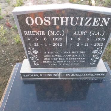 OOSTHUIZEN J.A. 1926-2012 & M.C. 1929-2012
