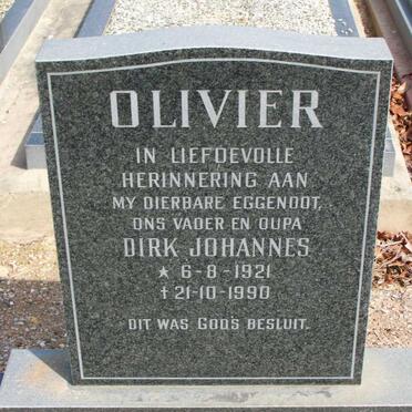 OLIVIER Dirk Johannes 1921-1990