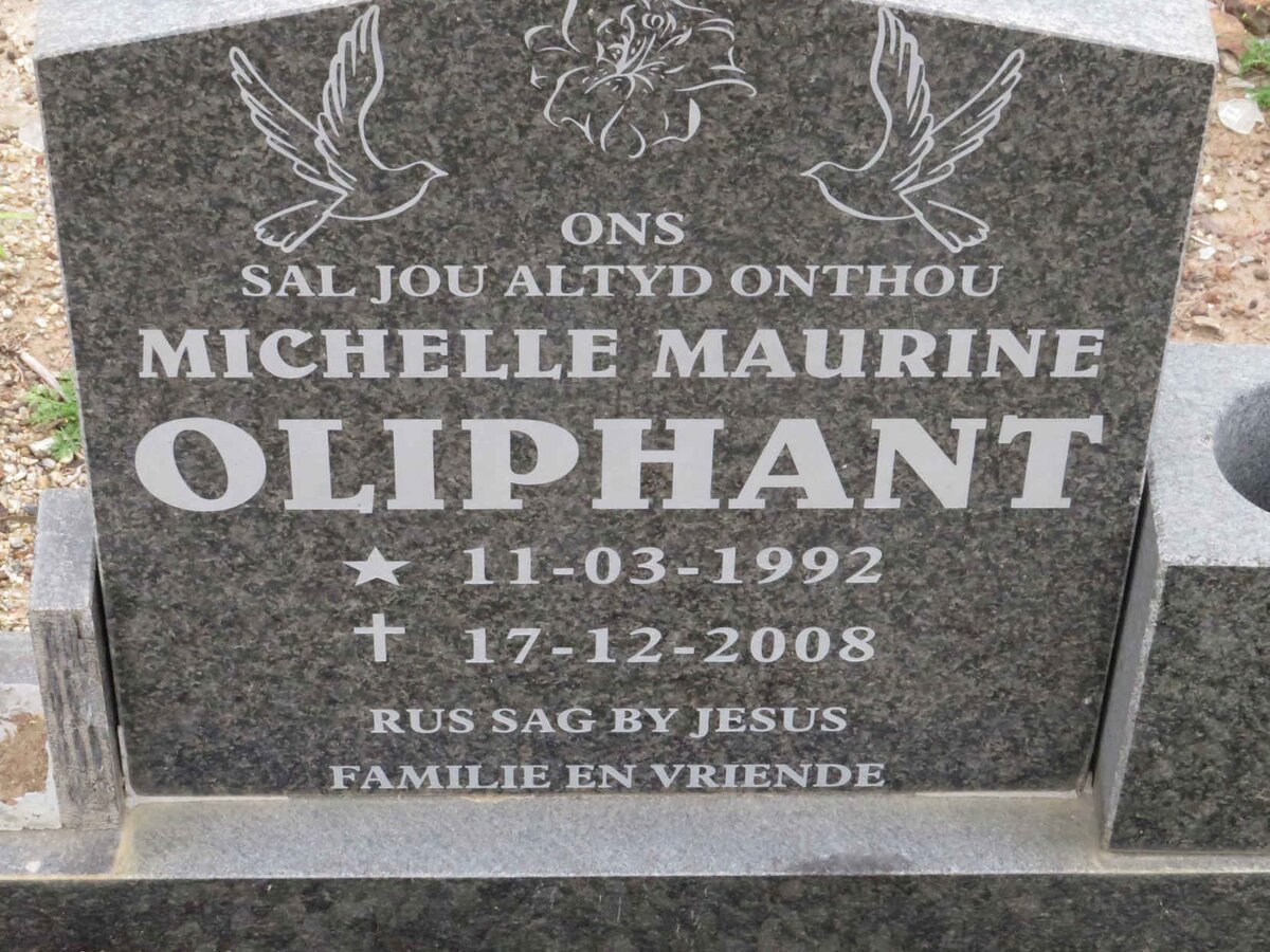 OLIPHANT Michelle Maurine 1992-2008