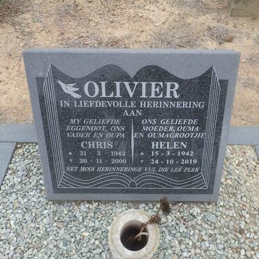 OLIVIER Chris 1942-2000 & Helen 1942-2019