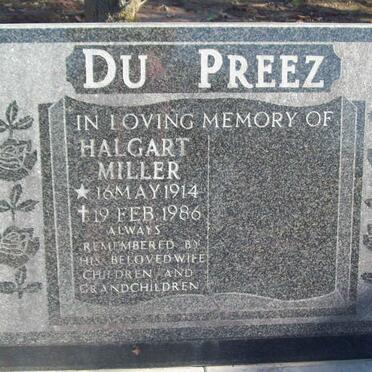PREEZ Halgart Miller, du 1914-1986