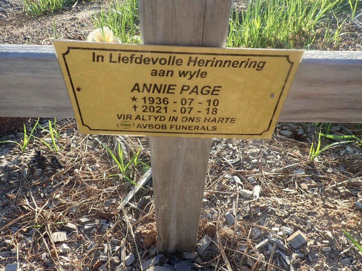 PAGE Annie 1936-2021