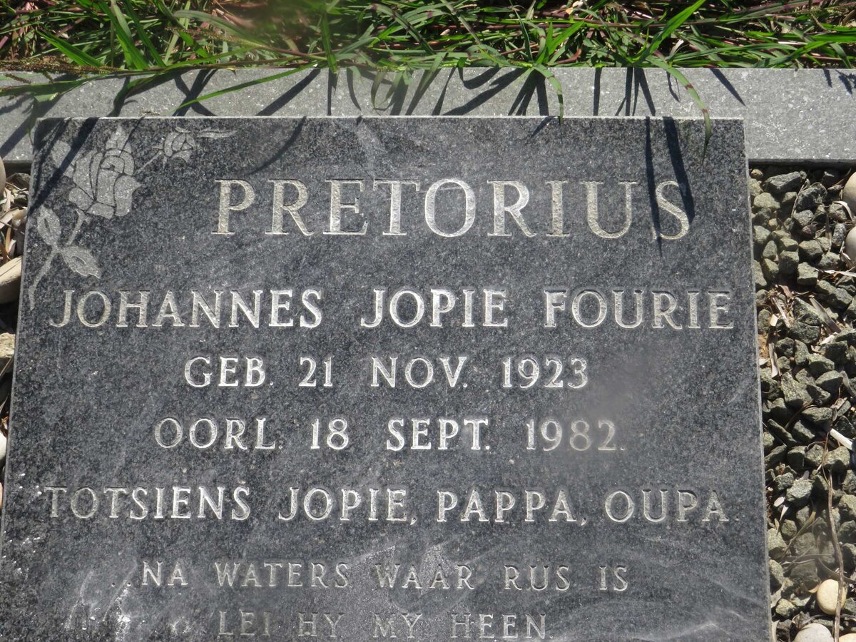 PRETORIUS Johannes Jopie Fourie 1923-1982