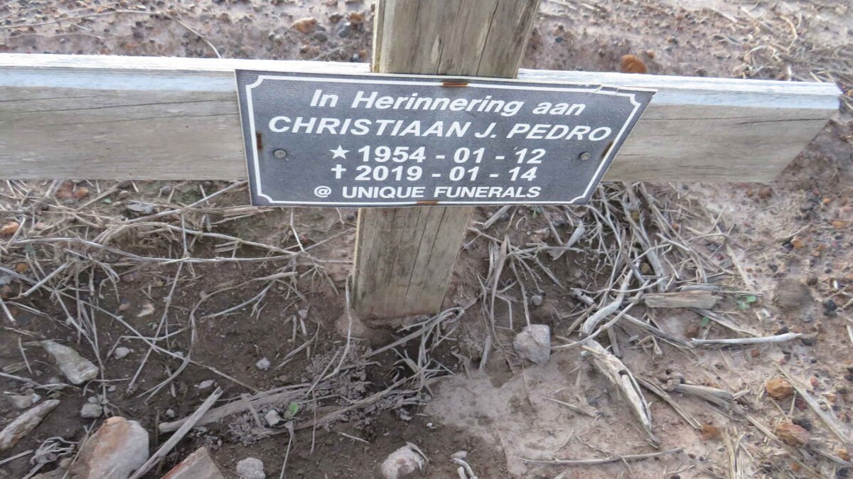 PEDRO Christiaan J. 1954-2019