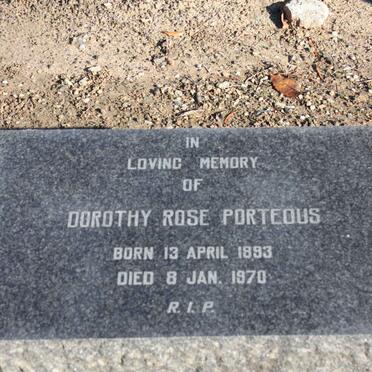 PORTEOUS Dorothy Rose 1893-1970