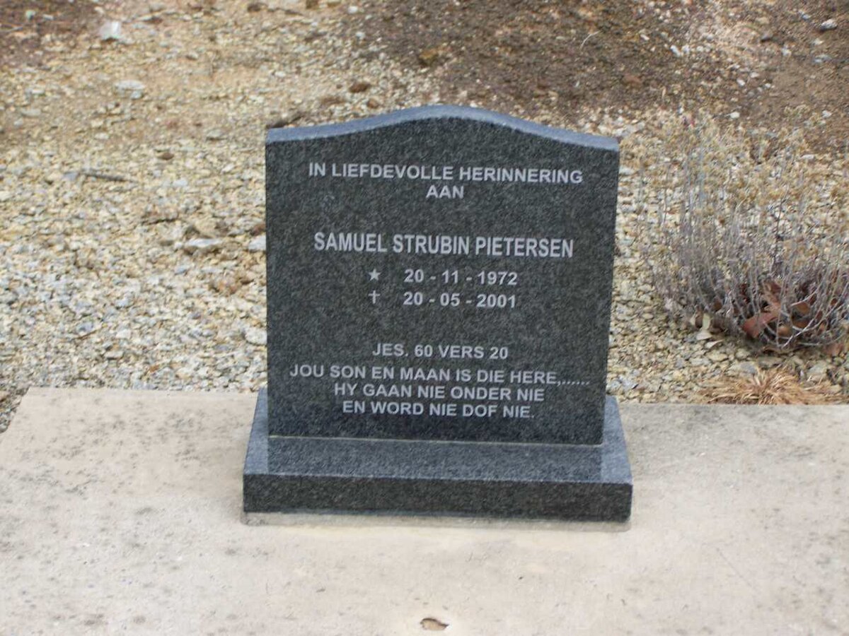 PIETERSEN Samuel Strubin 1972-2001