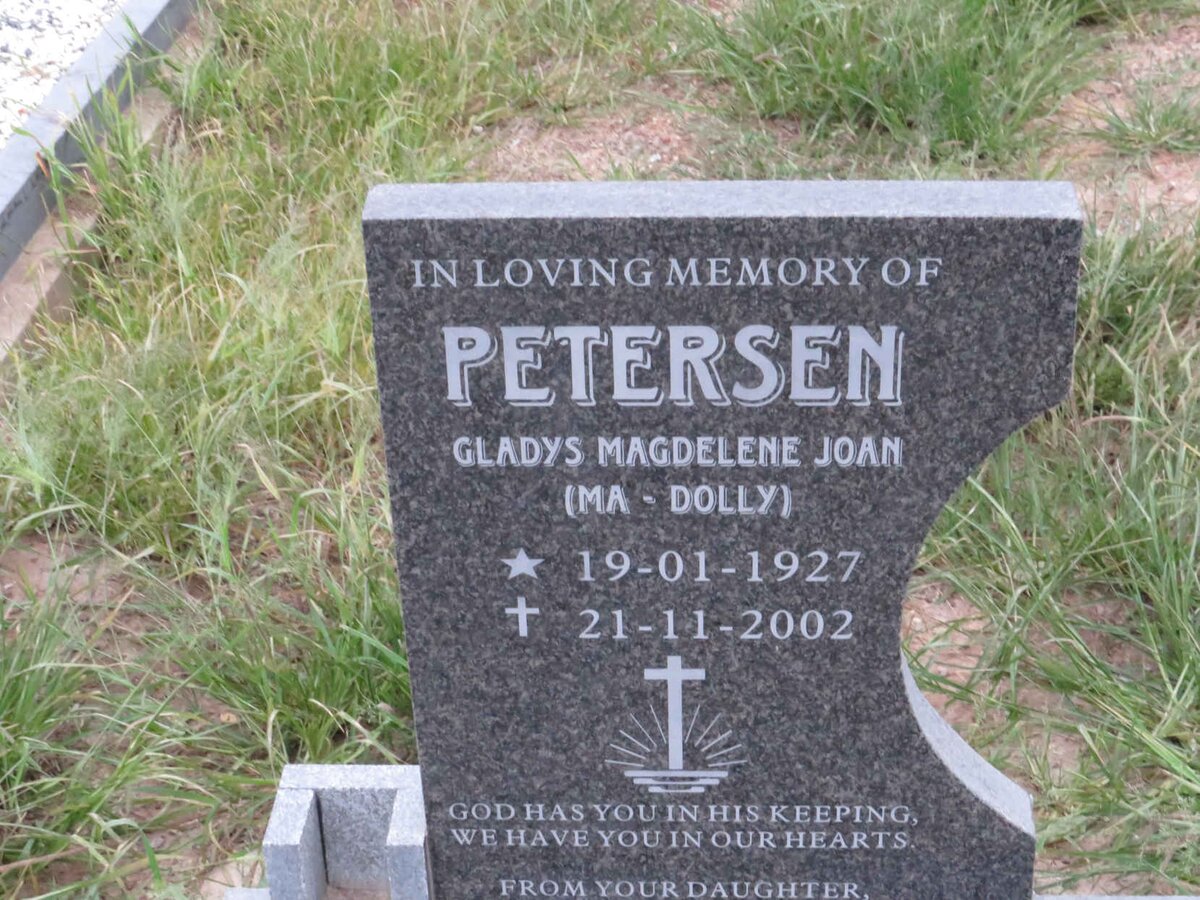 PETERSEN Gladys Magdelene Joan 1927-2002