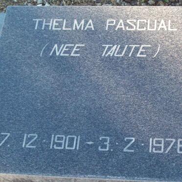 PASCUAL Thelma nee TAUTE 1901-1976