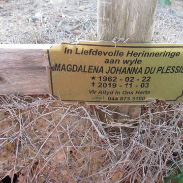 PLESSIS Magdalena Johanna, du 1962-2019