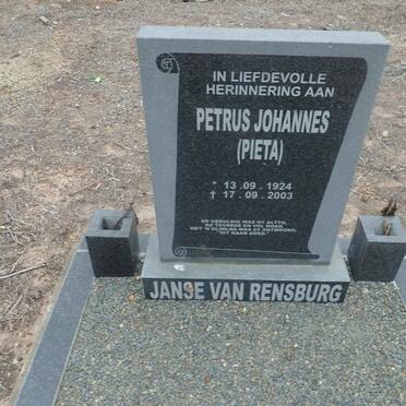 RENSBURG Petrus Johannes, Janse van 1924-2003