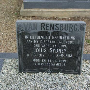 RENSBURG Louis Sydney, van 1917-1993