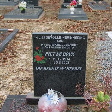 ROUX Piet, le 1934-2002