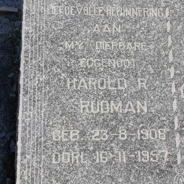 RUDMAN Harold R. 1908-1957