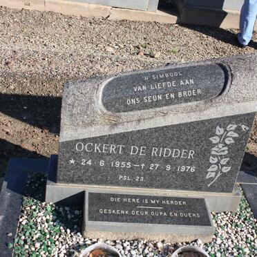 RIDDER Ockert, de 1955-1976