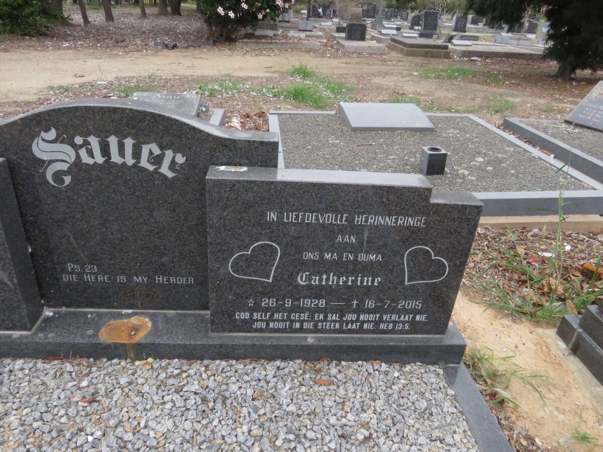 SAUER Catherine 1928-2015