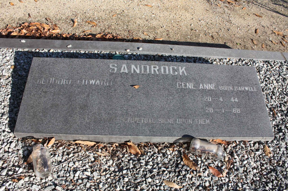 SANDROCK Theodore Edward ? &amp; Gene Anne BARWELL 1944-1968