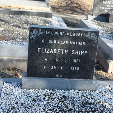 SHIPP Elizabeth 1891-1980
