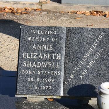 SHADWELL Elizabeth nee STEVENS 1909-1973