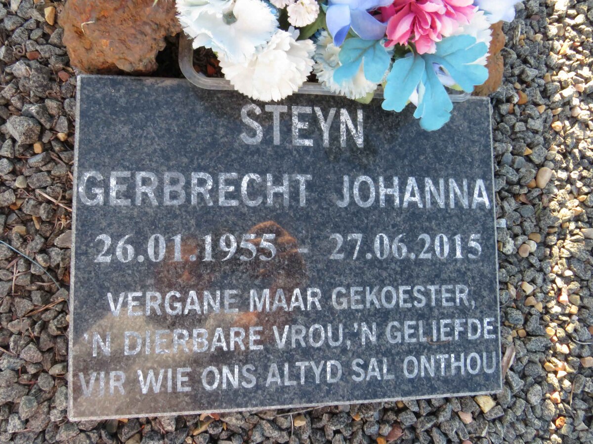 STEYN Gerbrecht Johanna 1955-2015