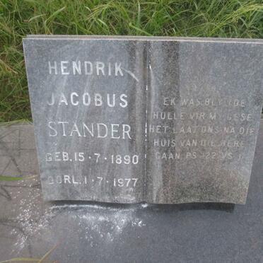 STANDER Hendrik Jacobus 1890-1977