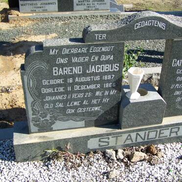 STANDER Barend Jacobus 1897-1966 &amp; Catharina Maria E. 1907-1990