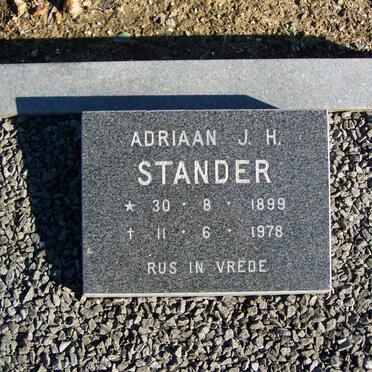 STANDER Adriaan J.H. 1899-1978