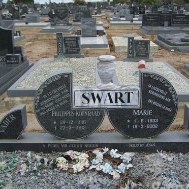 SWART Philippus Koenraad 1916-1992 &amp; Marie 1933-2002