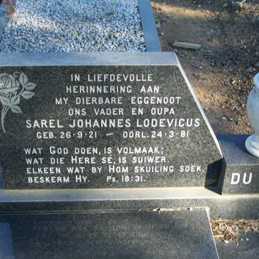 TOIT Sarel Johannes Lodevicus, du 1921-1981