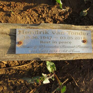 TONDER Hendrik, van 1947-2018