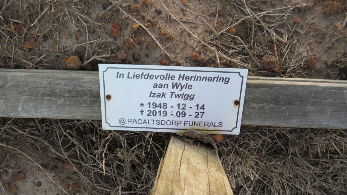 TWIGG Izak 1948-2019