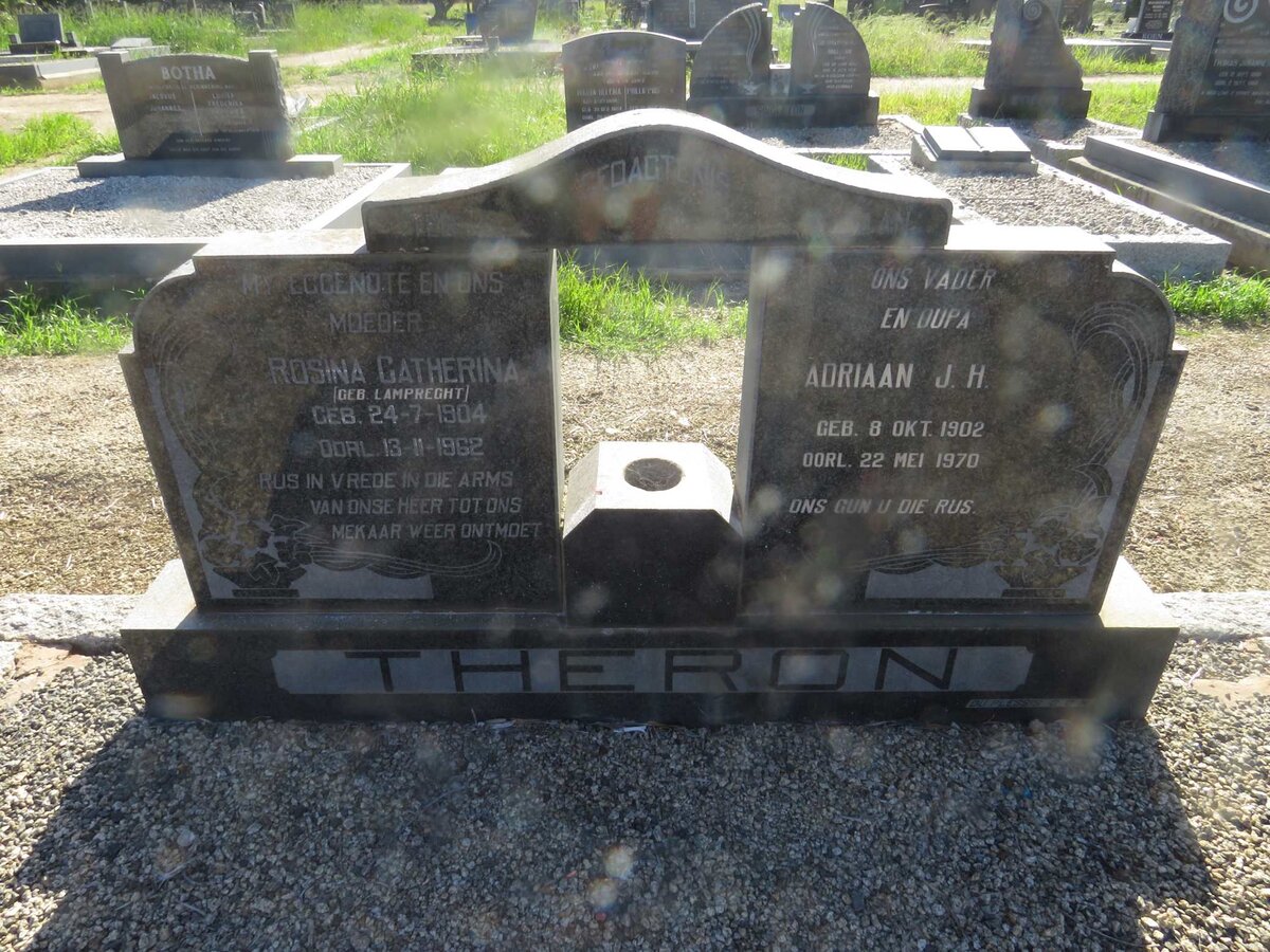 THERON Adriaan J.H. 1902-1970 & Rosina Catherina LAMPRECHT 1904-1962