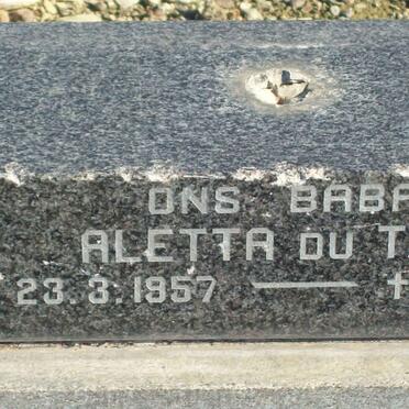 TOIT Aletta, du 1957-1957