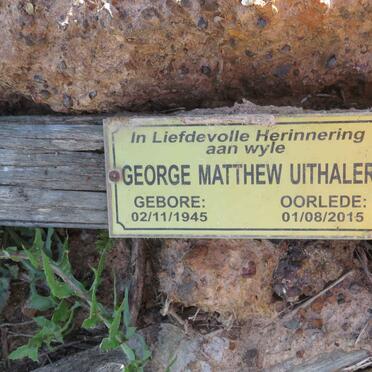 UITHALER George Matthew 1945-2015