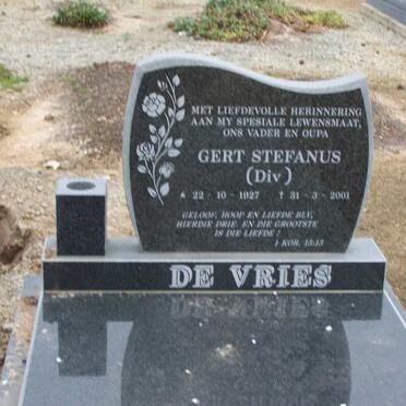 VRIES Gert Stefanus, de 1927-2001