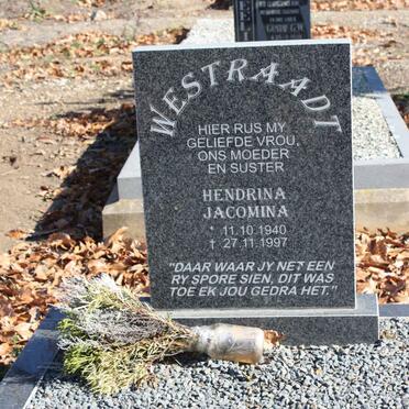 WESTRAADT Hendrina Jacomina 1940-1997