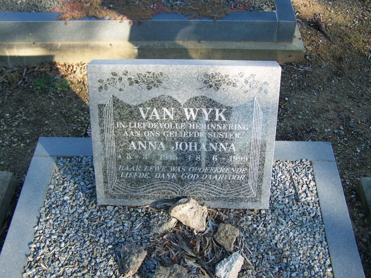 WYK Anna Johanna, van 1945-1999