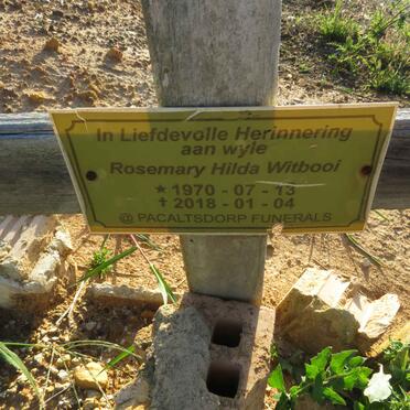 WITBOOI Rosemary Hilda 1970-2018