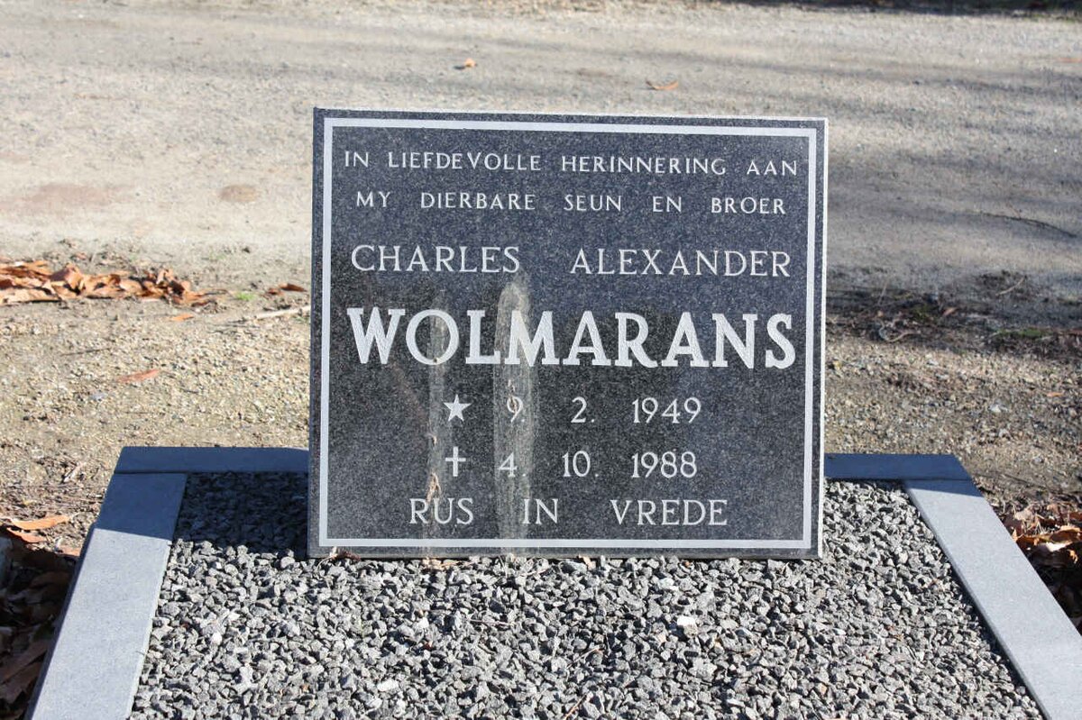 WOLMARANS Charles Alexander 1949-1988