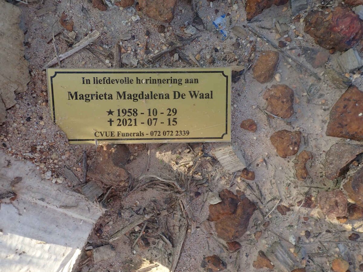 WAAL Magrieta Magdalena, de 1958-2021